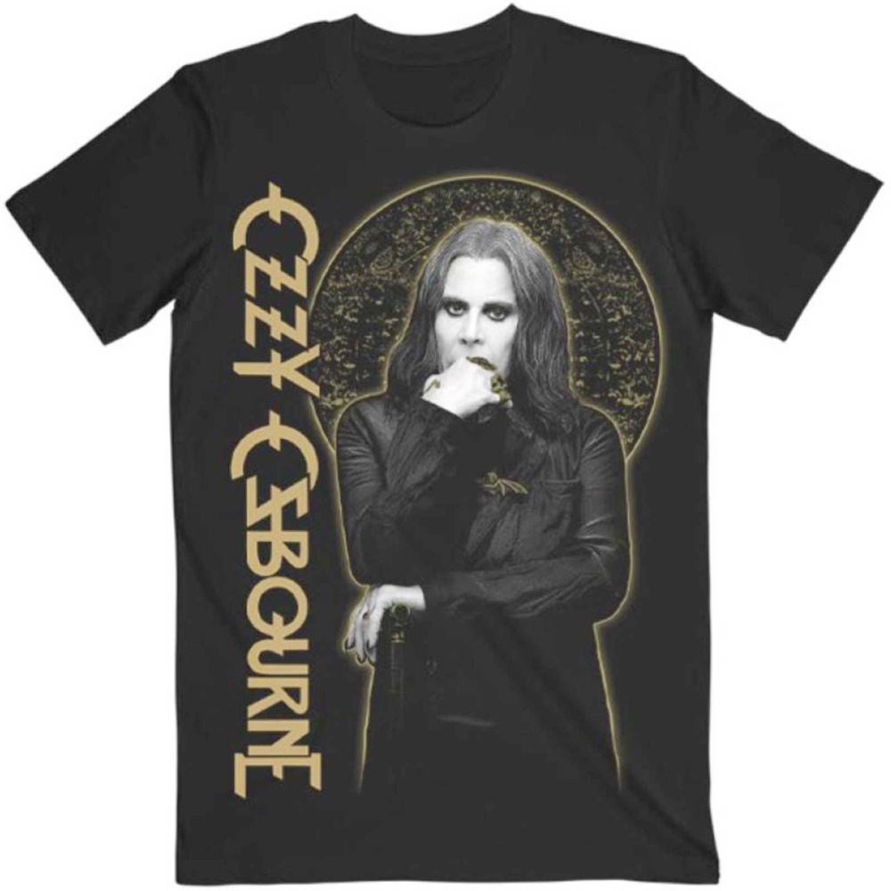 Ozzy Osbourne - Patient No. 9 Gold Graphic Mens Tshirt - S - Black